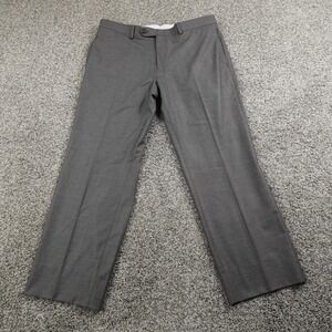 VTG Ralph Lauren Pants Mens 33X27 Gray Chino Trouser Slacks Flat Front Career